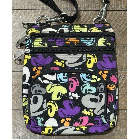 Disney Parks Exclusive Mickey Mouse Faces Pop Art Print Crossbody - Picture 3 of 9